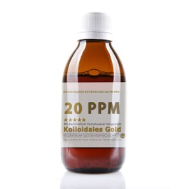 Colloidal Gold 20PPM – Gold Water Highly Concentrated (purity level 99.99%) 250ml