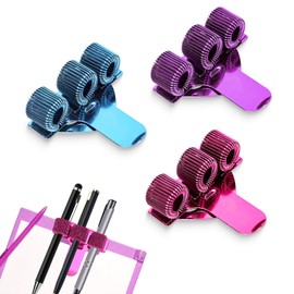 GADITIEK Nurse Accessories Stainless Steel Pen Holder, Nurse Accessories Clip for Tunic Care Accessories for Doctor and Nurse Uniform Notebook Holder (Rose Red)