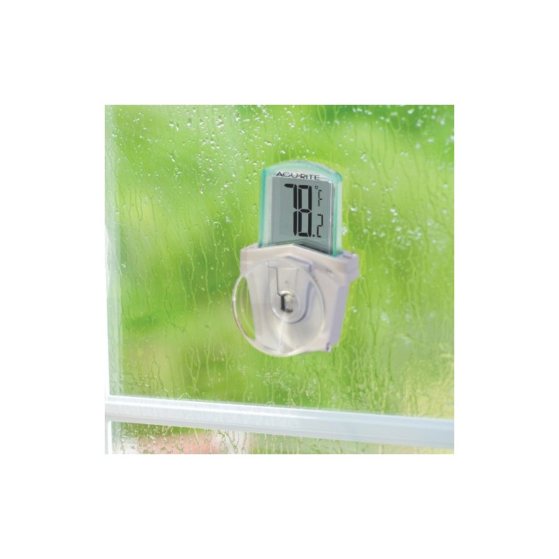 AcuRite 00799HDSBA1 00799 Digital Outdoor Window Thermometer, White, 0.2
