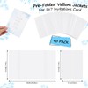 90 Pack Pre-Folded Vellum Jackets for 5x7 Invitations, Translucent Vellum