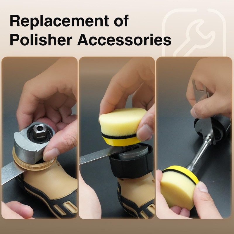 Blycorul Cordless Mini Polisher,1/1.5/2Inch,DA&RO with 11 Variable Speed 2500-6000 RPM,2.3Ah