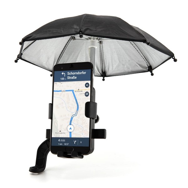 APEBAZY Motorcycle Phone Holder with Umbrella Parasol Rain and Water