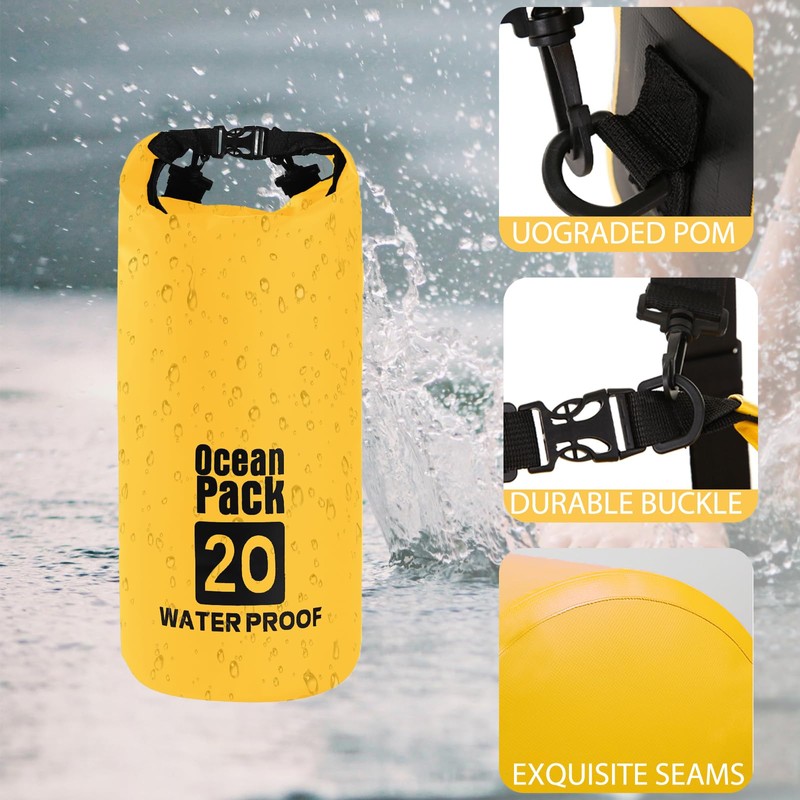 POPOYU Dry Bag, yellow, WaterproofBag