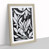 Monochrome Leaves No.4 Framed Print for Living Room Bedroom Home