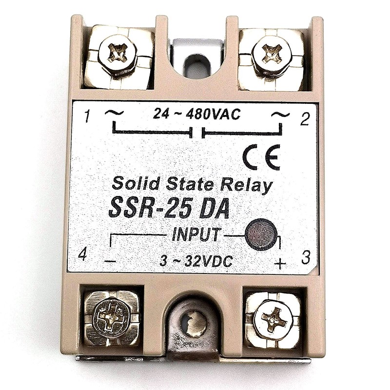 FainWan 2pcs SSR-25DA Solid State Relay Single Phase Semi-Conductor Relay