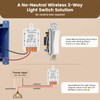 SURAIELEC Upgrade 3-Way Wireless Light Switch and Receiver Kit, Works