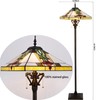 AVIVADIRECT Tiffany Floor Lamp Mission Style Stained Glass Standing Reading