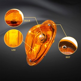 EVERESTHD 2PCS Turn Signal Light Cab Side Marker Lamp Parking Lights Fit for International Prostar, Durastar 2008-2014 Bulb & LED