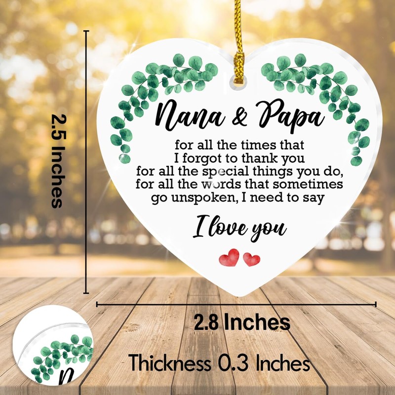 Best Nana and Papa Gifts - Acrylic Ornament Keepsake