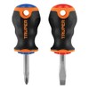 Truper JDT-2B, Juego de 2 desarmadores 3/16x4, mango comfort grip