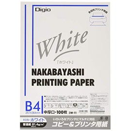 Nakabayashi Copy & Printer Paper, White Type, B4, 100 Sheets