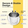 AASPIRE PETS 2 quart Stainless Steel Flat Sided Bucket with