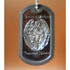 St Michael Dogtag in Latin-Military Third Dogtag with Silencer