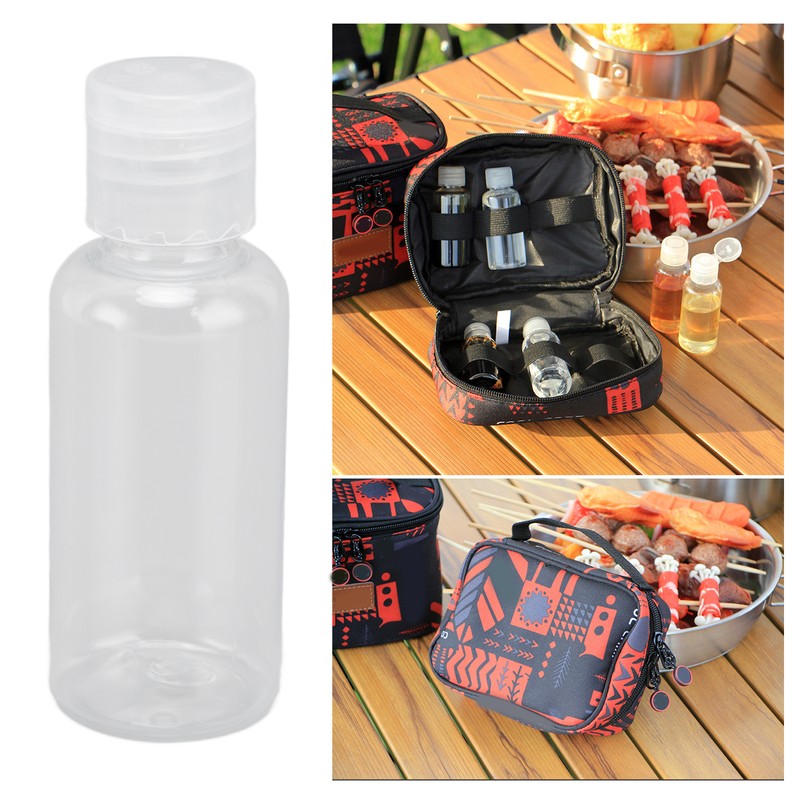 6pcs Camping Spice Containers Mini Portable Transparent Spice Jar Kit