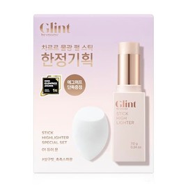 Glint by VDIVOV Juego Especial Resaltador Glint Stick(Dewy Moon(Juego), 0.24Oz  Esponja de Maquillaje En Forma de Huevo) - Barra Iluminadora...       