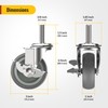 HOLKIE Caster Wheels 3 inch Locking Casters Set of 4,