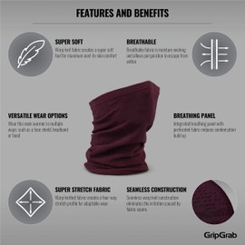 GripGrab Freedom Seamless Warp Knitted Multifunctional Neckwarmer Cycling Sports Tube Scarf with Breathing Hole