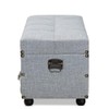 Baxton Studio Flynn Modern Transitional Grey Fabric Upholstered 2-Drawer Storage