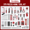 Sundpey 379 Pcs Portable Complete Home and Auto Tool Kit