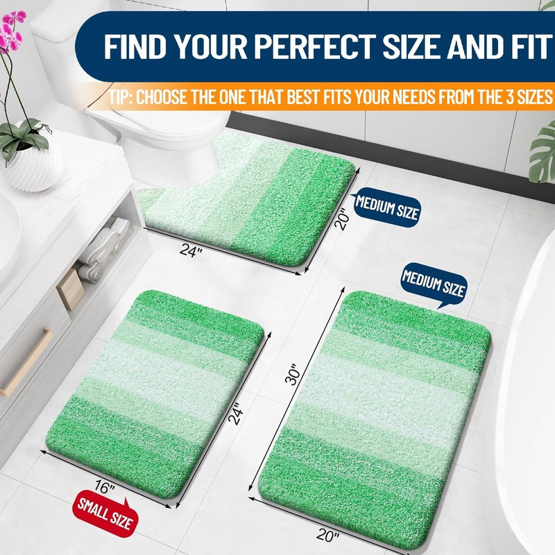 OLANLY Bathroom Rugs Mat 30x20, Extra Soft Absorbent Microfiber Bath