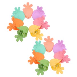 BIUDECO 20pcs Mini Carrot Hair Claw Clips for Women Girls Boys and Girls Easy to Wear Take off Anti-slip Design