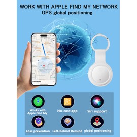 Air Tag-2 Pack Item Finder Works with Apple Find My (iOS Only) App, Tracking Tags, Luggage tag, Trakcer Tag Locator for Keys, Luggage, Backpack etc. (Not for Android) White