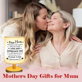KAAYEE KAAYEE Mothers Day Gifts for Mum, Linen Table Lamps Mum Birthday Gifts, Gift Ideas for Mummy on Her Mothers Day Birthday Christmas Valentines from Daughter Son Presents