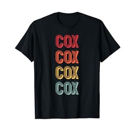 COX Gift Surname Funny Retro Vintage 80s Birthday Reunion T-Shirt