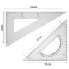 PAVIKE Triangle Ruler for Drafting (Set of 2), Transparent Math