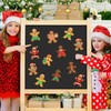 JUNEBRUSHS 57 Pcs Winter Christmas Gingerbread Cutouts, Large Paper Gingerbread