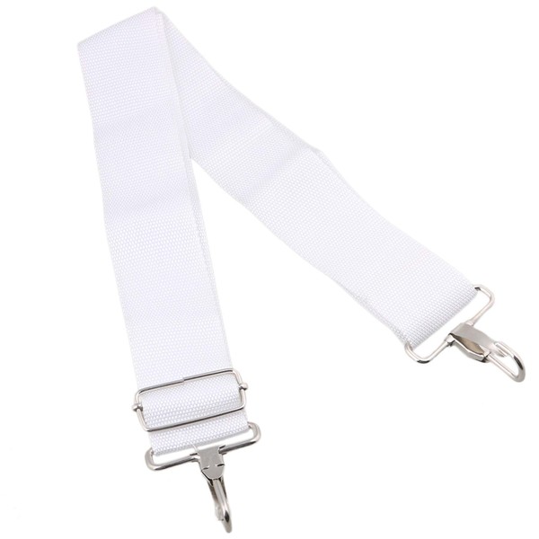 Yibuy White Wide Shoulder Strap Adjustable Nylon Replacement for Snare