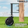 TIBEGOLD 4.3" Heavy Duty Gate Wheel, Black Gate Casters for