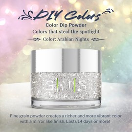SNS Nail Dip Powder Colors, Gelous Color Dipping Powder - Arabian Nights (Metallic Glitter) - Long-Lasting Low-Odor Dip Nail Colors for Healthier Nail Beds, Professionals & At-Home DIY - 0.5 oz