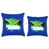 Jamaican and Sierra Leonean Mix Heritage Flag Throw Pillow