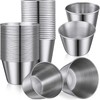 50 Pack Metal Ramekins Stainless Steel Sauce Cups Bulk Condiment