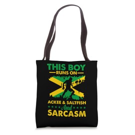 Ackee & Saltfish Eating Jamaican Food Lover Saltfish Tote Bag