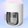 Oral product holder, tube ringer attachment, easy to clean bathroom accessories White