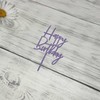 JIEEIN - Decoración para tarta de feliz cumpleaños, plástico morado,