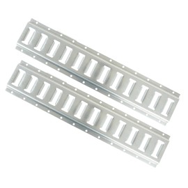 Mytee Products (2 Pack 2' Horizontal E-Track Tie-Down Rail - Made in USA | Hot-Dipped Galvanized Steel, Bolt-On Tie Down Rail for Cargo on Pickups, Trucks, Trailers, Vans
