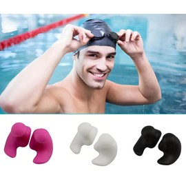 Schwimm Ohrstöpsel, 6 Paar Wiederverwendbare Weich Silikon Ohrstöpsel Ohrschutz, Silikon Ohrstöpsel Schwimmen, Kinder Erwachsene für Duschen Schwimmen Surfen Schnorcheln Wassersportarten DE