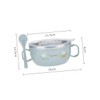 COLLBATH Stainless Steel Bowl Double Layer Insulated Rice Bowl Handle