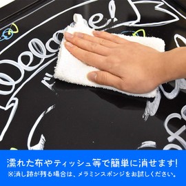 Easy to wipe off with a damp cloth, Fluorescent Board Markers (Bold) (5 Colors, 6 Pieces)