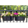 Joyfernal Hanging Planters for Outdoor Plants, 17" Railing Planter Pots,