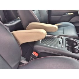 Auto Armrest Covers-Neoprene Fabric fits The Chrysler Town & Country 2011-2016 Armrest Covers for Front Bucket Seats.1 Pair (XLSLM)- Tan