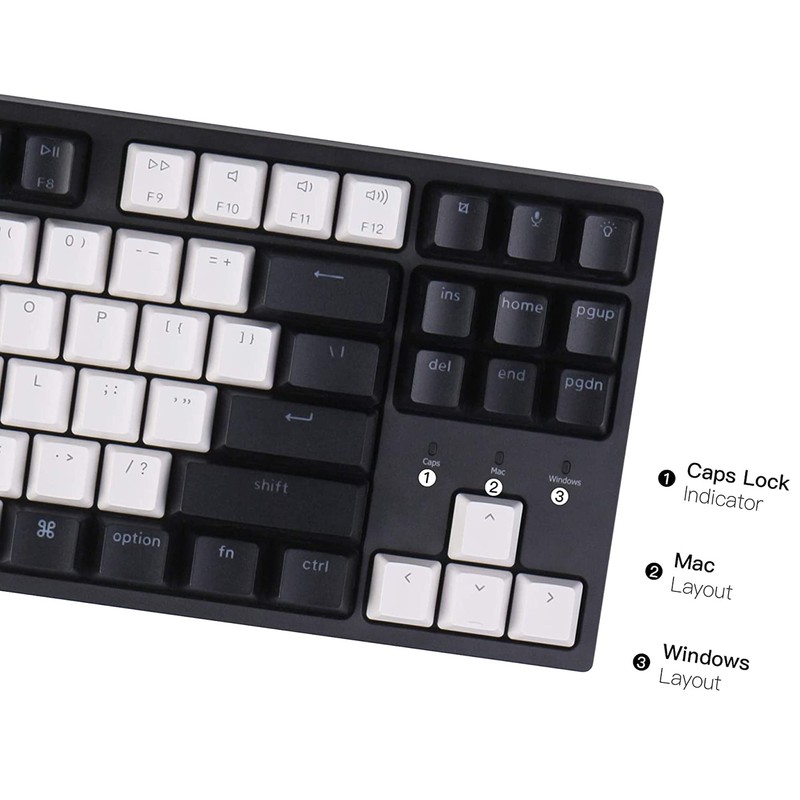 Keychron C1 87 Keys Wired Mechanical Keyboard for Mac Windows,