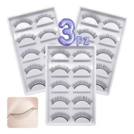 Pestañas De Práctica Extensiones Maquillaje Lashista 3pz Color Negro                                                                                  