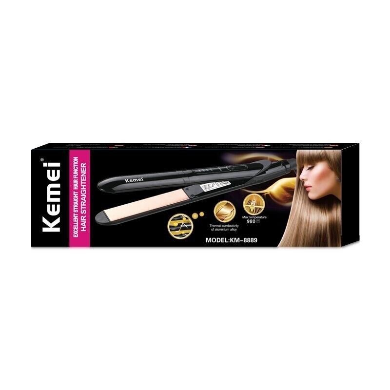 Kemei Km-8889 Professional Ionic Flat Iron Heating Hair Styling Straightener