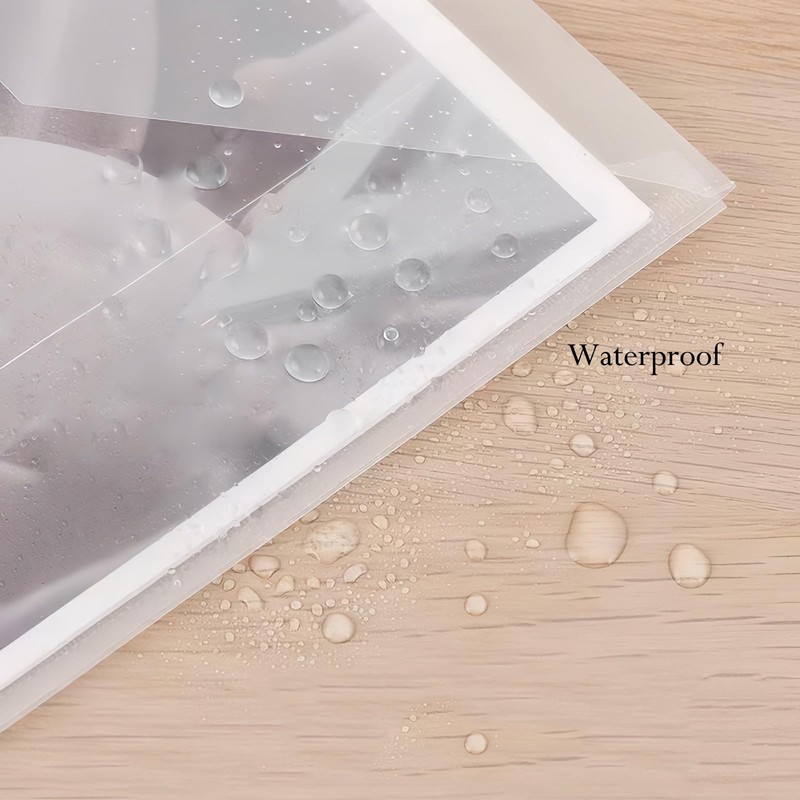 40 Pack Clear Plastic Envelope with Snap Button Closure, Rainforced