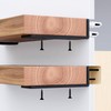 EVALD Floating Shelf Brackets | 6-inch Hidden Black Carbon Steel