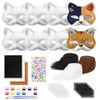 Amrocky DIY Therian Mask Kit Blank Cat Mask with Felt